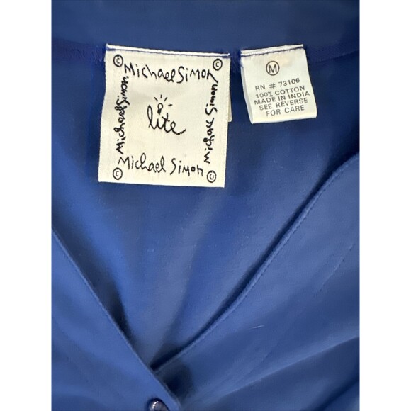 Vtg MICHAEL SIMON Lite Blue Christmas Snowflakes Lights Cardigan & Skirt MEDIUM - Picture 4 of 10